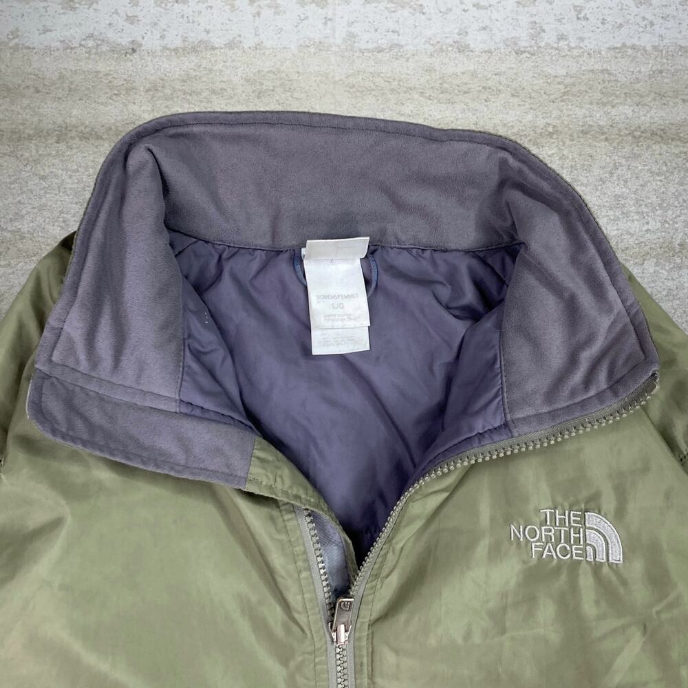 Vintage Y2K The North Face Puffer Jacket Mens L Green Grey Insulated Polyester - Picture 3 of 13